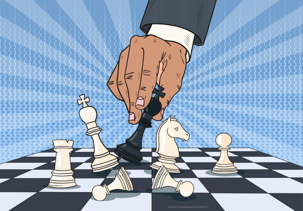 playing chess illustration